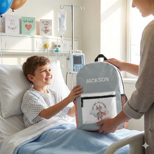 あなたは強いキツネ プリントバックパック