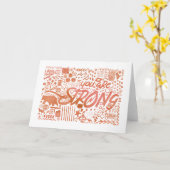 あなたは強いドードル勇気付けられるカード カード (黄色い花)