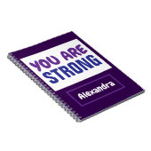 あなたは強い紫の青の持続の励ましである ノートブック (右側)