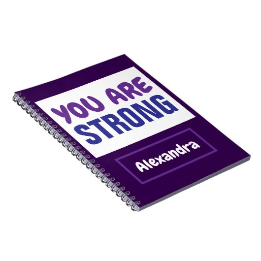 あなたは強い紫の青の持続の励ましである ノートブック (右側)