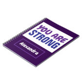 あなたは強い紫の青の持続の励ましである ノートブック (左側)