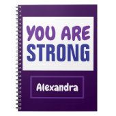 あなたは強い紫の青の持続の励ましである ノートブック (正面)