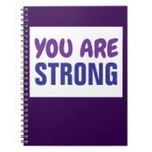 あなたは強い紫の青の持続の励ましである ノートブック (正面)