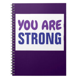 あなたは強い紫の青の持続の励ましである ノートブック