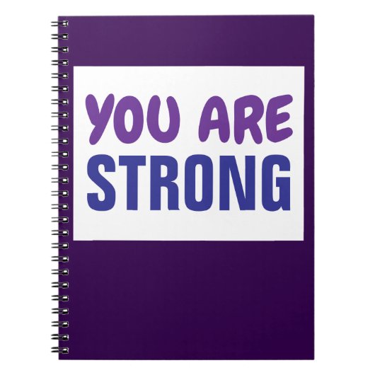 あなたは強い紫の青の持続の励ましである ノートブック (正面)