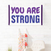 あなたは強い紫の青の持続の励ましである 横断幕 (インサイチュ)