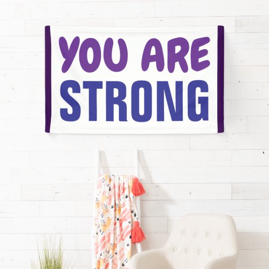 あなたは強い紫の青の持続の励ましである 横断幕 (インサイチュ)