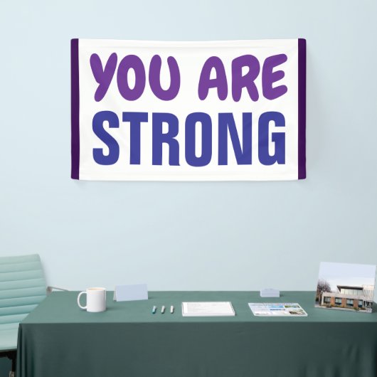 あなたは強い紫の青の持続の励ましである 横断幕 (トレードショー)