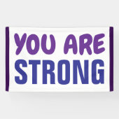 あなたは強い紫の青の持続の励ましである 横断幕 (横)