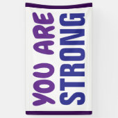 あなたは強い紫の青の持続の励ましである 横断幕 (縦)