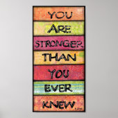 あなたは強い – アーやる気を起こさせるト感動的 ポスター (正面)
