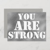あなたは強力な勇気付けられる引用文プリント ポストカード (正面/裏面)