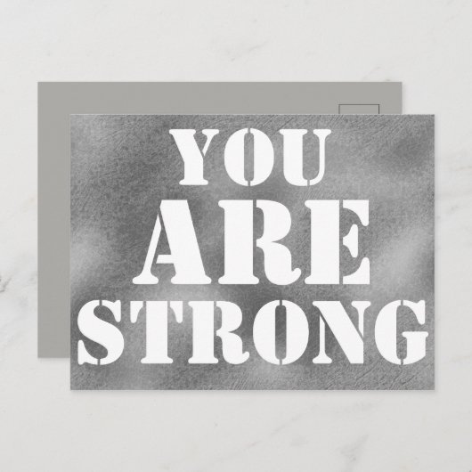 あなたは強力な勇気付けられる引用文プリント ポストカード (正面/裏面)