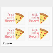 あなたは得ピザ私のハート愛のステッカー 長方形シール (シート)