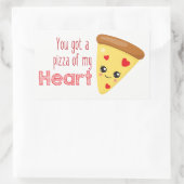 あなたは得ピザ私のハート愛のステッカー 長方形シール (バッグ)