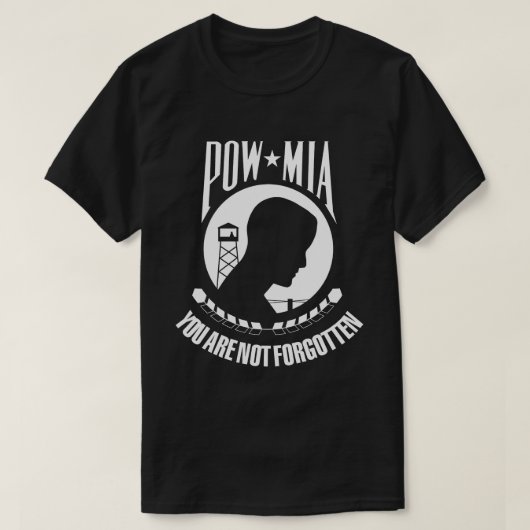 あなたは忘れられていません POW/MIA Tシャツ (デザイン正面)