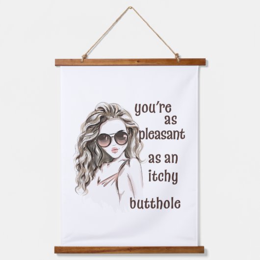 あなたは快適 吊り下げ型タペストリー (正面)