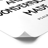 あなたは恐ろしくも素晴らしく創造された、詩篇139:14 ポスター (角)