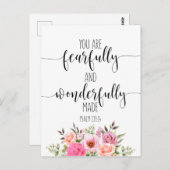 あなたは恐ろしくも素晴らしく創造されている、詩篇139:14 ポストカード (正面/裏面)