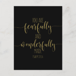 あなたは恐ろしくも素晴らしく創造されている、詩篇139:14 ポストカード