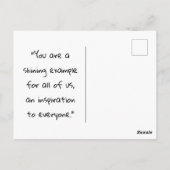 あなたは恐ろしくも素晴らしく創造されている、詩篇139:14 ポストカード (裏面)