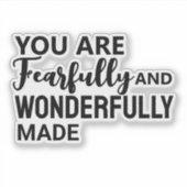 あなたは恐ろしく、素晴らしく作られている シール (正面)