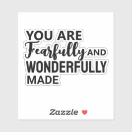 あなたは恐ろしく、素晴らしく作られている シール