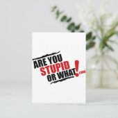 あなたは愚かであるか、または再販売のためのロゴ ポストカード (スタンド正面)