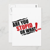 あなたは愚かであるか、または再販売のためのロゴ ポストカード (正面/裏面)