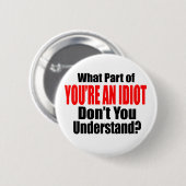 あなたは愚か者 缶バッジ (正面&裏面)