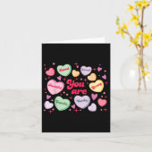 あなたは愛されている価値があるよ キャンディハート教師 ヴァ カード (黄色い花)