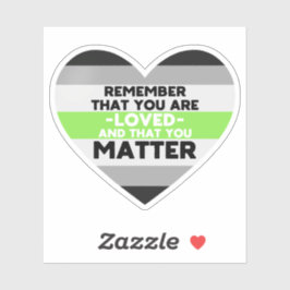 あなたは愛されている問題(Agenderフラグハート) シール