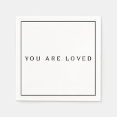 あなたは愛されている紙ナプキンス，標準カクテル スタンダードカクテルナプキン (正面)