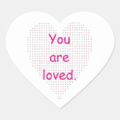 あなたは愛されている、ポインティリズムハートシール ハートシール (正面)