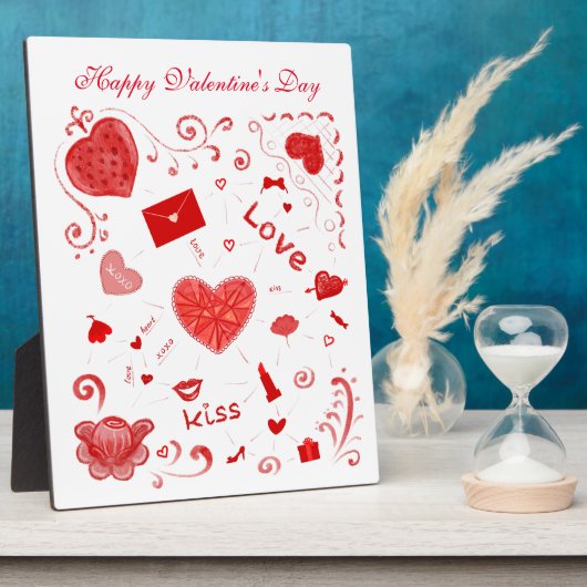 あなたは愛されている。友人のためのハッピーバレンタインデー フォトプラーク (側面)