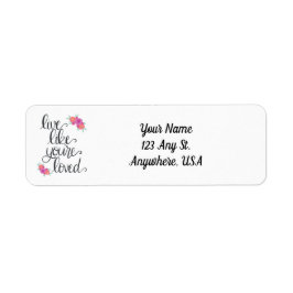 あなたは愛される差出人住所ラベルのように生きる ラベル