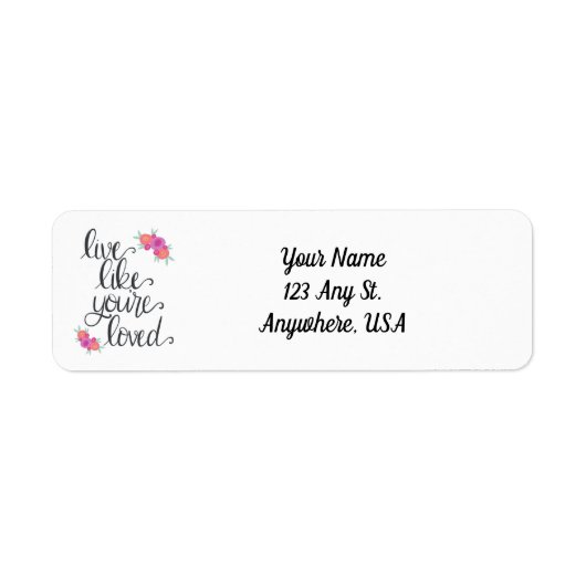 あなたは愛される差出人住所ラベルのように生きる ラベル (正面)