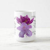 あなたは愛される愛されるシャクナゲの紫 コーヒーマグカップ (中央)