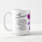 あなたは愛される愛されるシャクナゲの紫 コーヒーマグカップ (左)