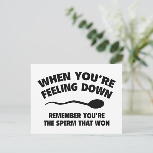 あなたは感じダウンするとき。あなたはその経験を覚える ポストカード (スタンド正面)