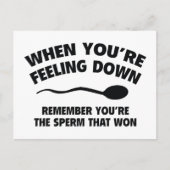 あなたは感じダウンするとき。あなたはその経験を覚える ポストカード (正面)