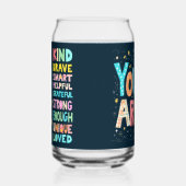 あなたは感動的引用文前向きタイポグラフィ ガラス缶 (右)