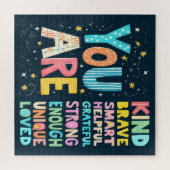 あなたは感動的引用文前向きタイポグラフィ ジグソーパズル (横)