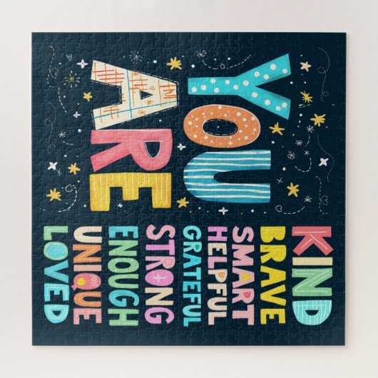 あなたは感動的引用文前向きタイポグラフィ ジグソーパズル (横)