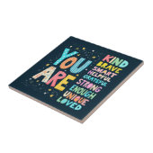 あなたは感動的引用文前向きタイポグラフィ タイル (側面)