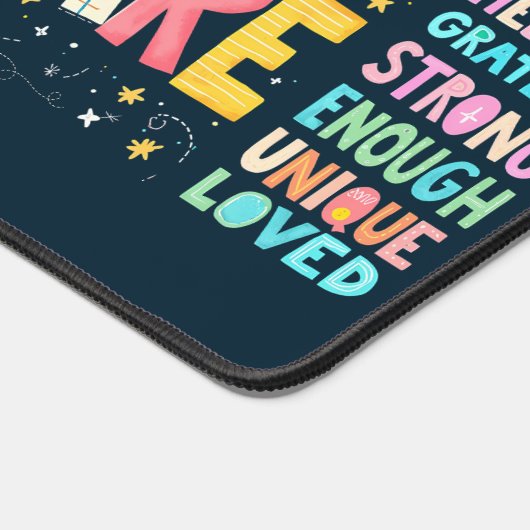 あなたは感動的引用文前向きタイポグラフィ デスクマット (コーナー)