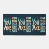 あなたは感動的引用文前向きタイポグラフィ デスクマット (正面)