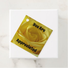 あなたは感謝されているライトイエローローズありがとう フェイバータグ