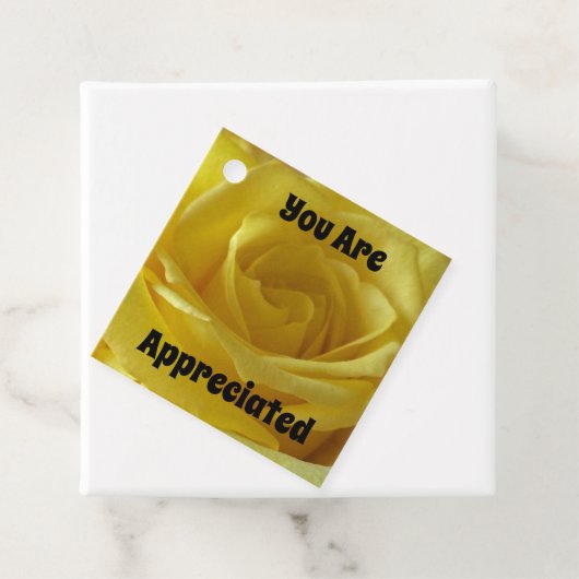 あなたは感謝されているライトイエローローズありがとう フェイバータグ (インサイチュ)