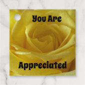 あなたは感謝されているライトイエローローズありがとう フェイバータグ (正面)